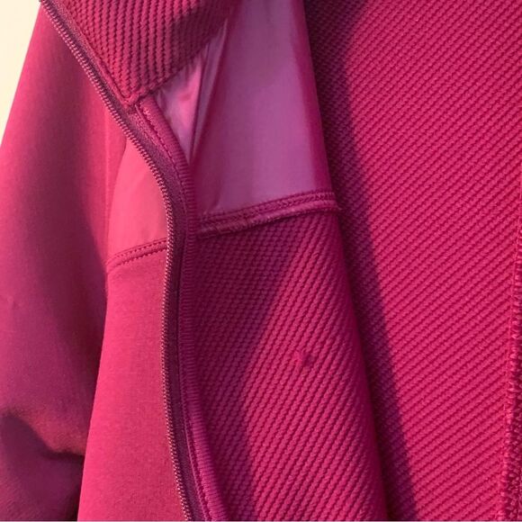 ADIDAS Cold Performance Jacket Women’s Large Berry Full Zip Pockets. - Picture 16 of 16